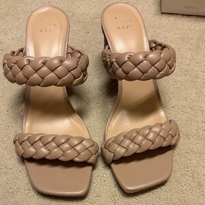 a new day Braided Double-Strap Mules — Taupe
